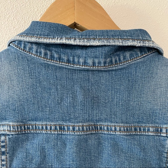 Free People X M2F Coastal Cowgirl Denim Sleeveless Trucket Jacket Frayed -Small - Picture 7 of 12